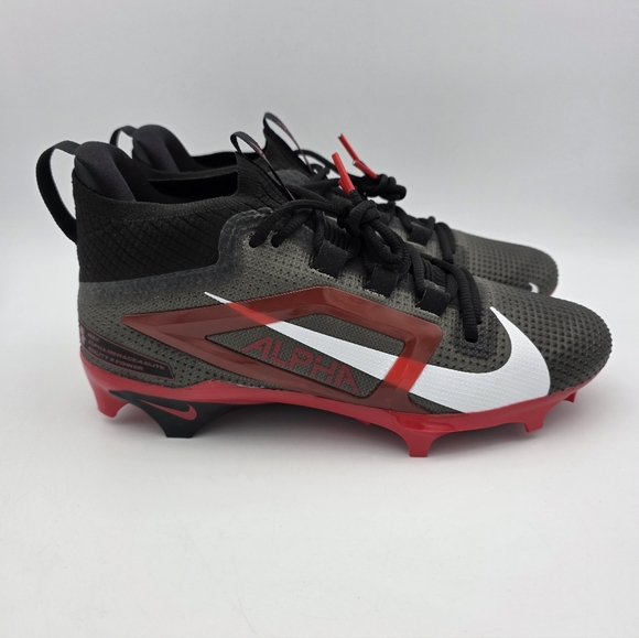 Nike Alpha Menace 4 Elite TB Black/Red Football Cleats Size 9 FZ7701-004